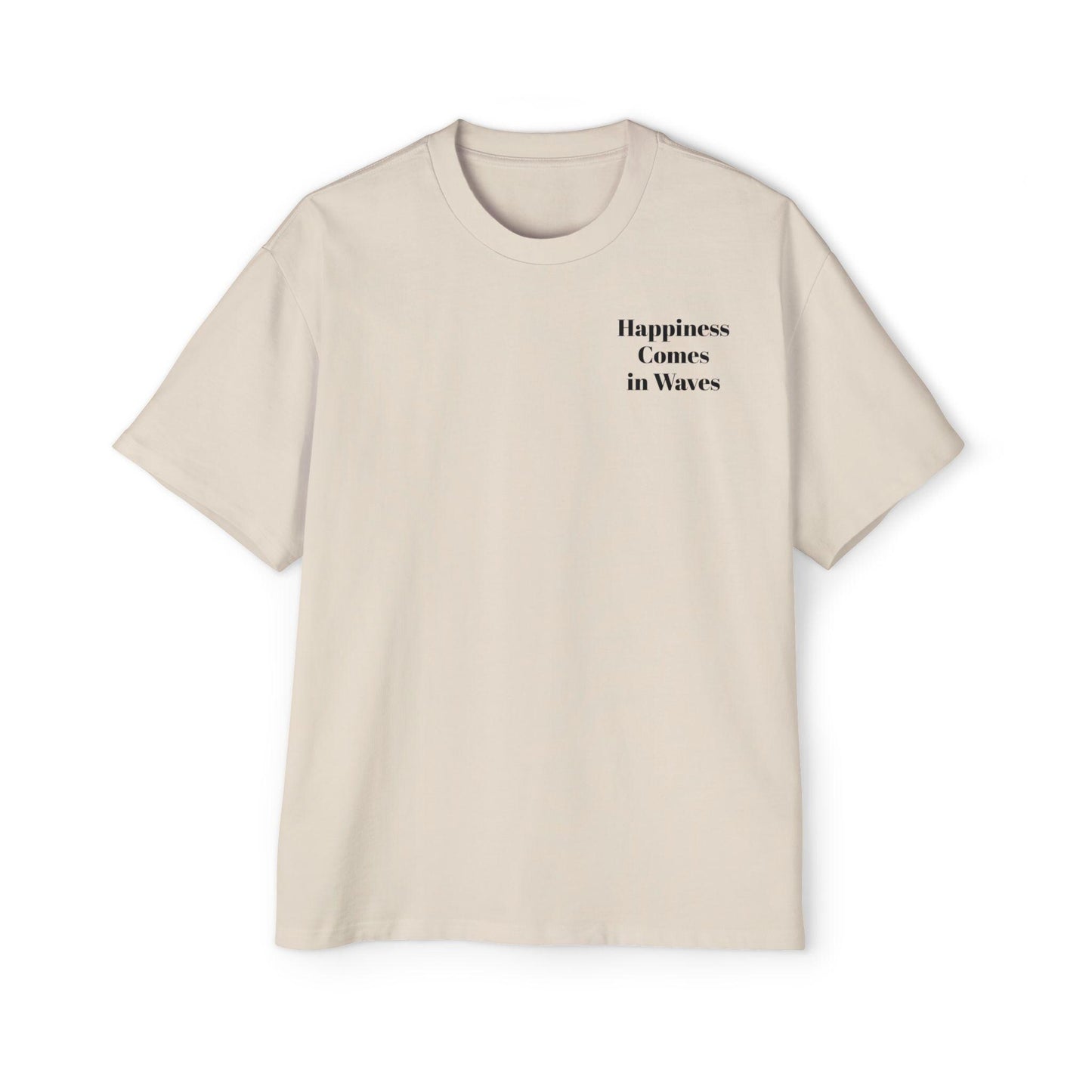 Happiness Comes in Waves Tee, Summer Shirt, Oversized Men’s Tee, Beachwear, Casual Tee, Gift for Beach Lovers, Beach Shirt, Summer Vibe