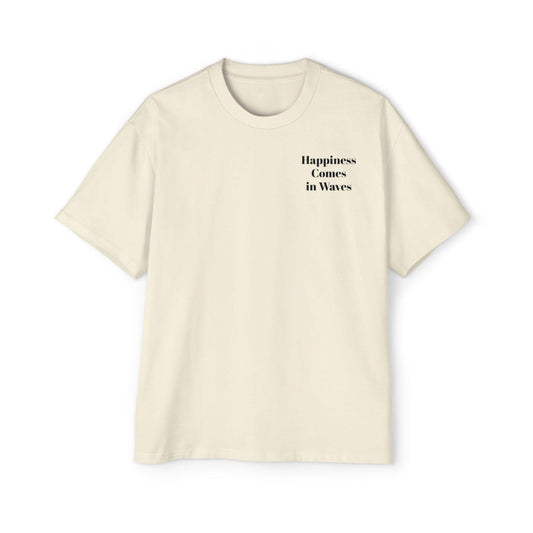 Happiness Comes in Waves Tee, Summer Shirt, Oversized Men’s Tee, Beachwear, Casual Tee, Gift for Beach Lovers, Beach Shirt, Summer Vibe